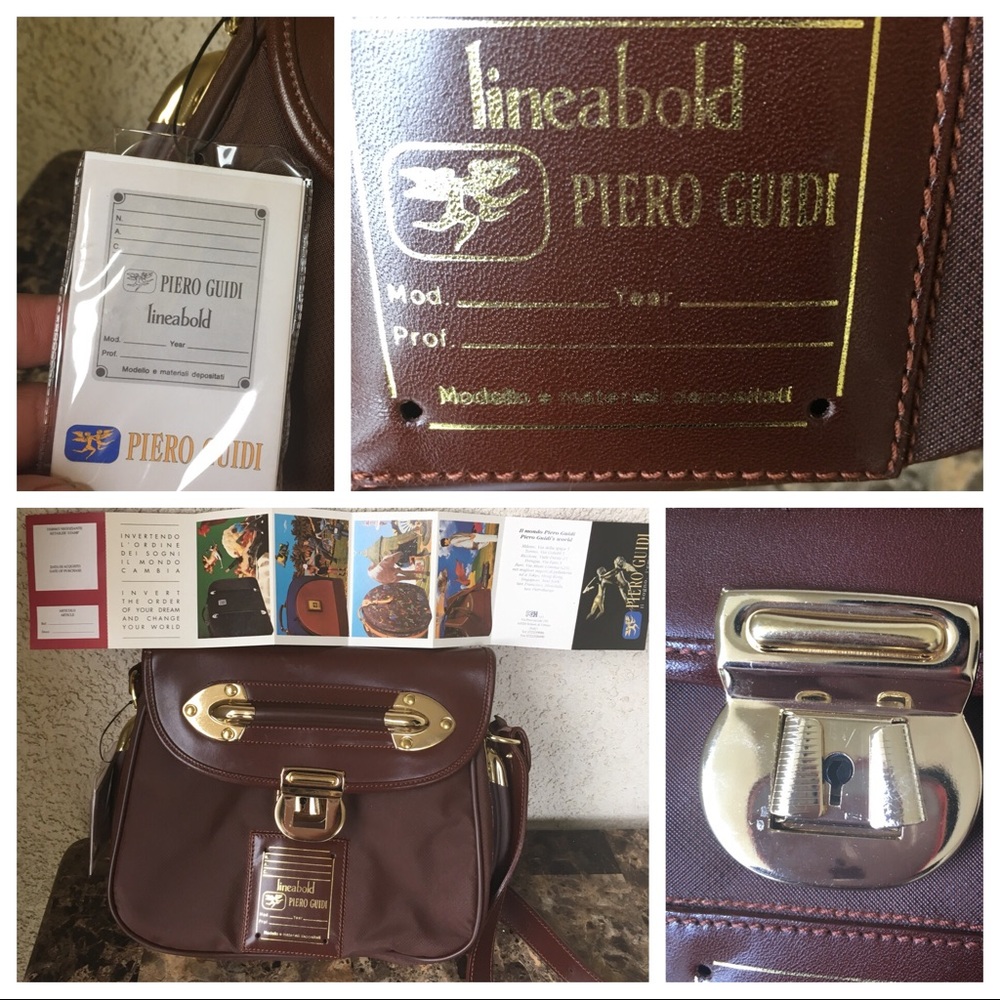 NWT Vintage Piero Guidi crossbody purse brown - Picture 2 of 8